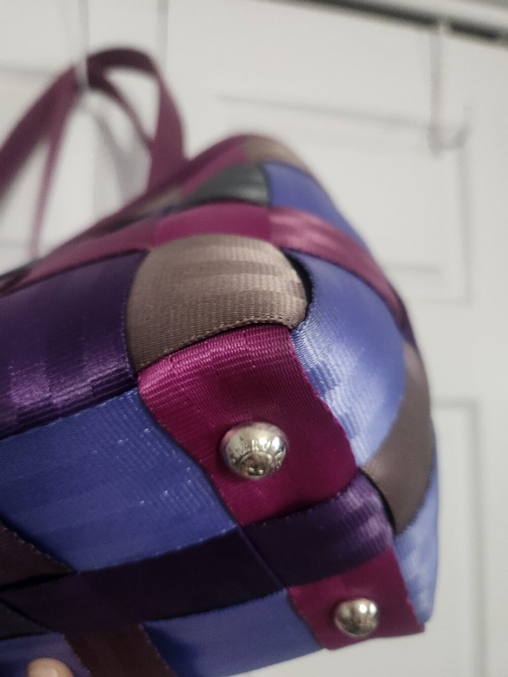 Harveys Purple Multi-Color Woven Satchel - Picture 4 of 9